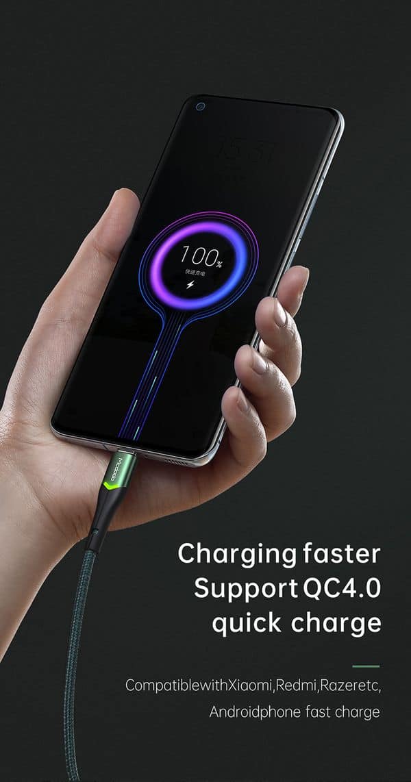 Fast Charging USB A to USB Type C Cable Description Image 3