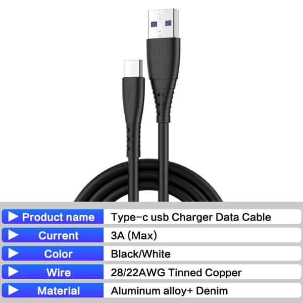 Fast Charging USB to Type C Description Image 6